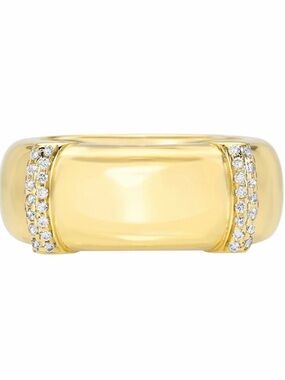Logan Hollowell 14k gold and diamond Oura Aura ring size 6
